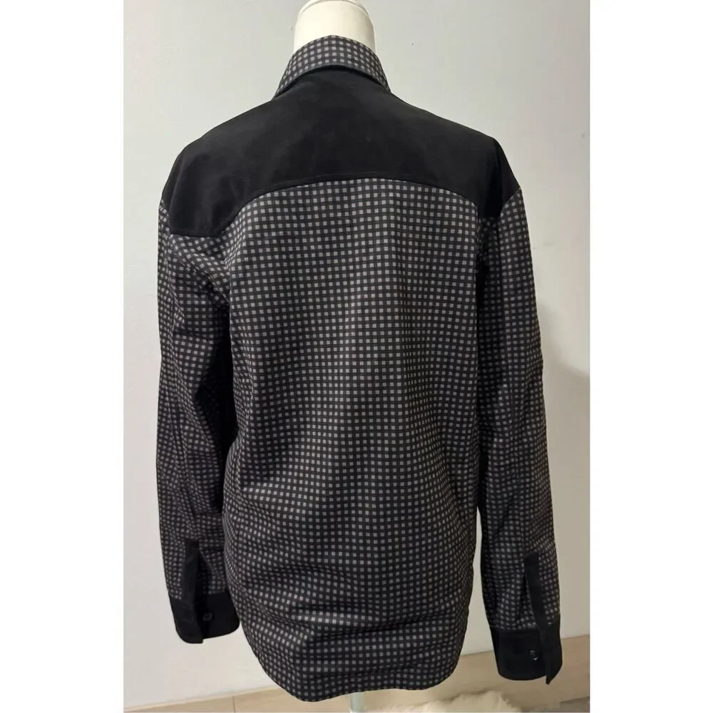Stacy Adams zip up front velvet square design jacket M
